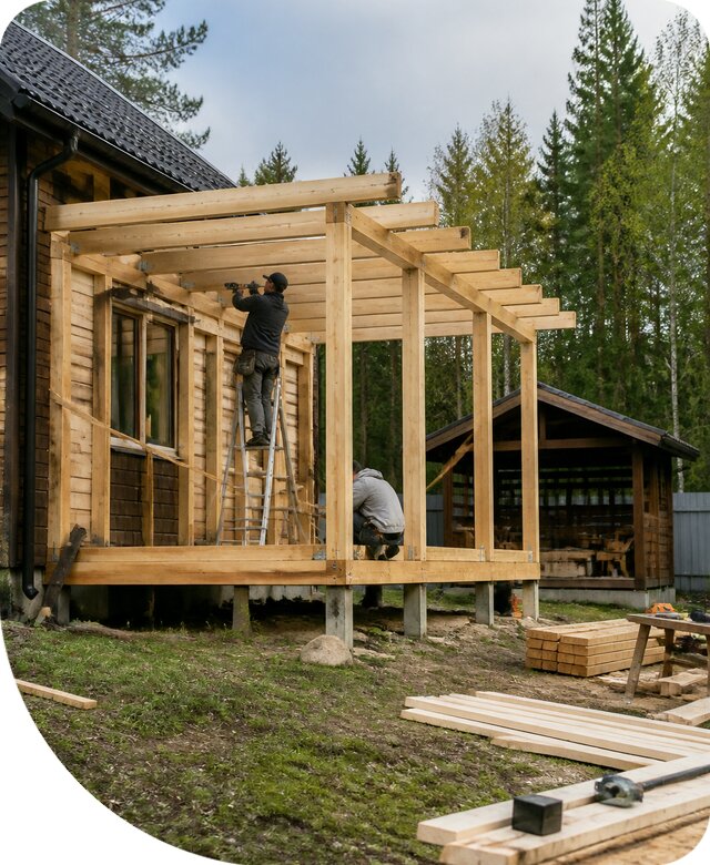 Строительство пристроек и построек на участке в Георгиевске