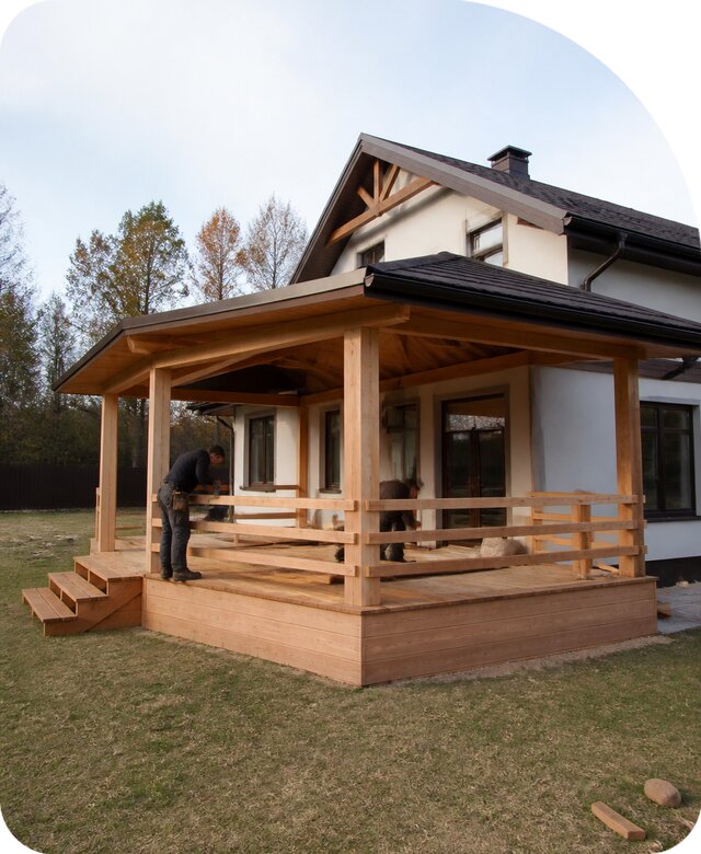 Деревянная пристройка к дому в Георгиевске от 77303 р. | РадиДОМА-Грг