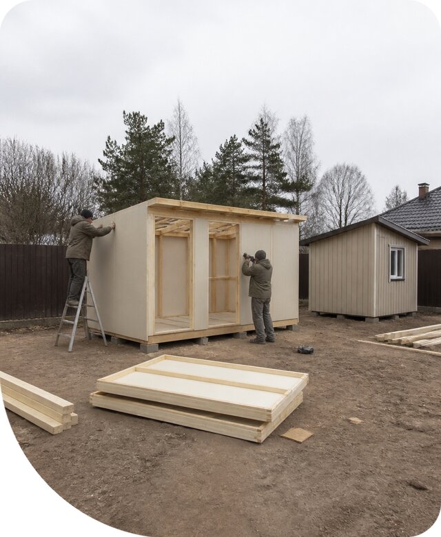 Строительство разборного хозблока в Георгиевске под ключ